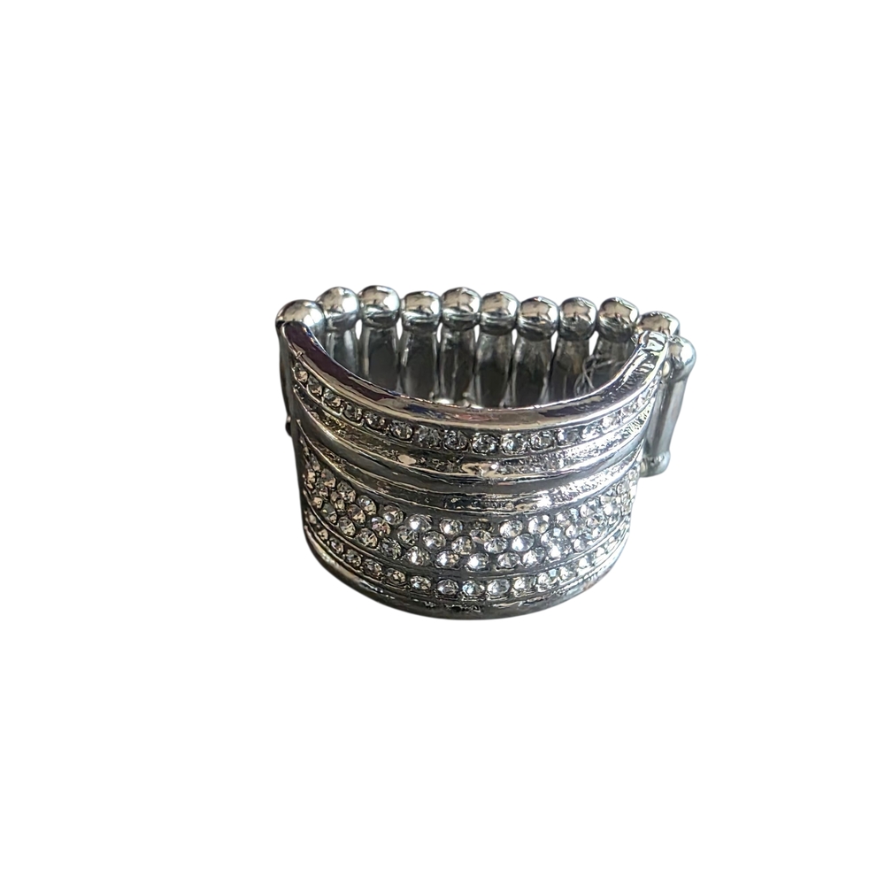 Silver Crystal Stretch Ring